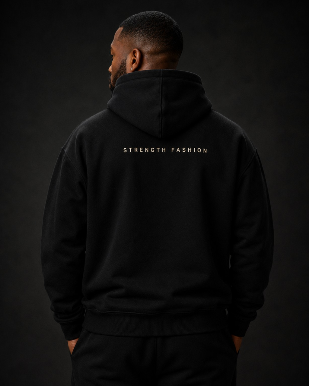 Elephant Crest Hoodie - Black