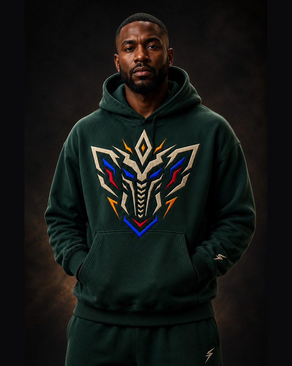 Elephant Crest Hoodie - Green
