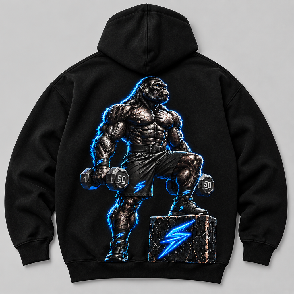 Men’s Apex Strength Oversized Hoodie – Black - Pre-Order