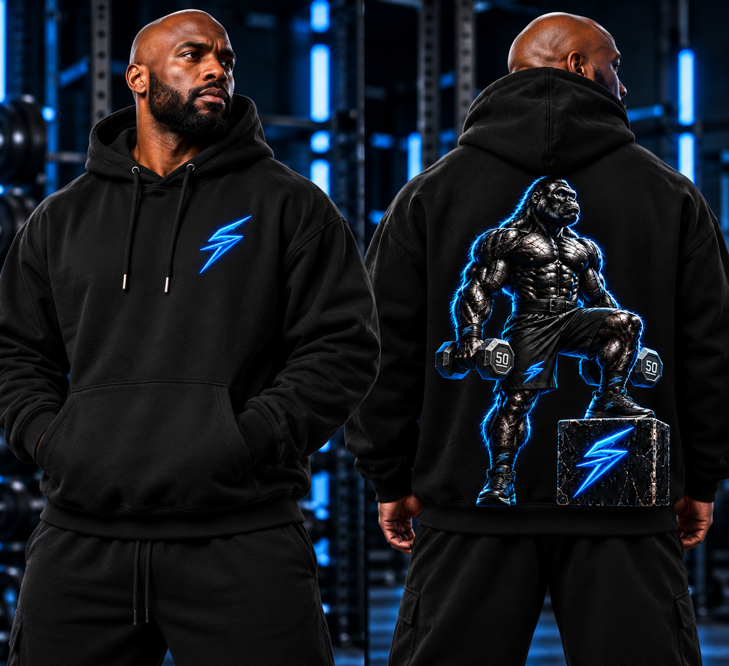 Men’s Apex Strength Oversized Hoodie – Black - Pre-Order